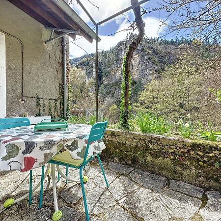 Gorges Du Tarn : Charmant Gite Avec Vue Sur Le Tarn Sainte-Enimie Bagian luar foto